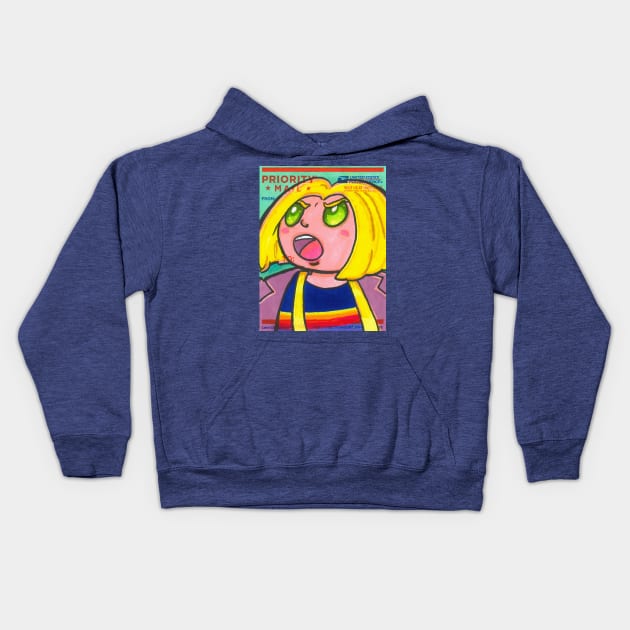 Thirteenth Doctor slap Kids Hoodie by Phosfate